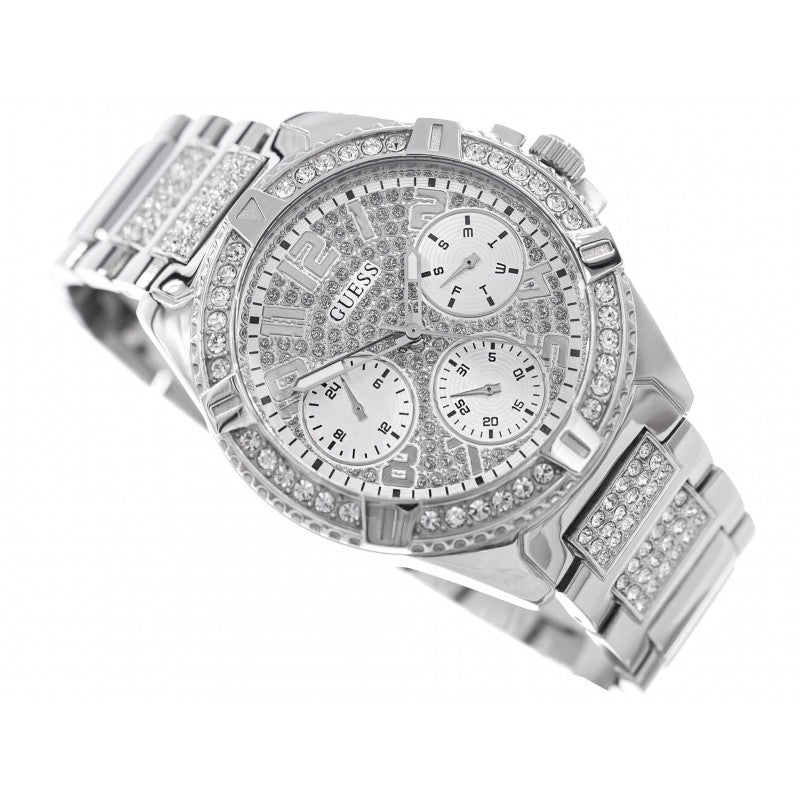  Shop Authentic Guess Frontier Diamonds Silver Dial Silver Steel Strap Watch For Women - W1156L1 - Luxxuri