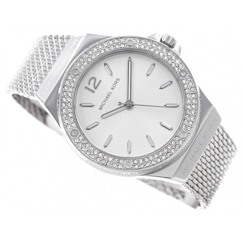 Shop Authentic Michael Kors Lennox Three-Hand Silver Dial Silver Steel Strap Watch For Women - MK7337 - Luxxuri