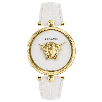  Shop Authentic Versace Palazzo Empire White Dial White Leather Strap Watch for Women - VCO040017 - Luxxuri