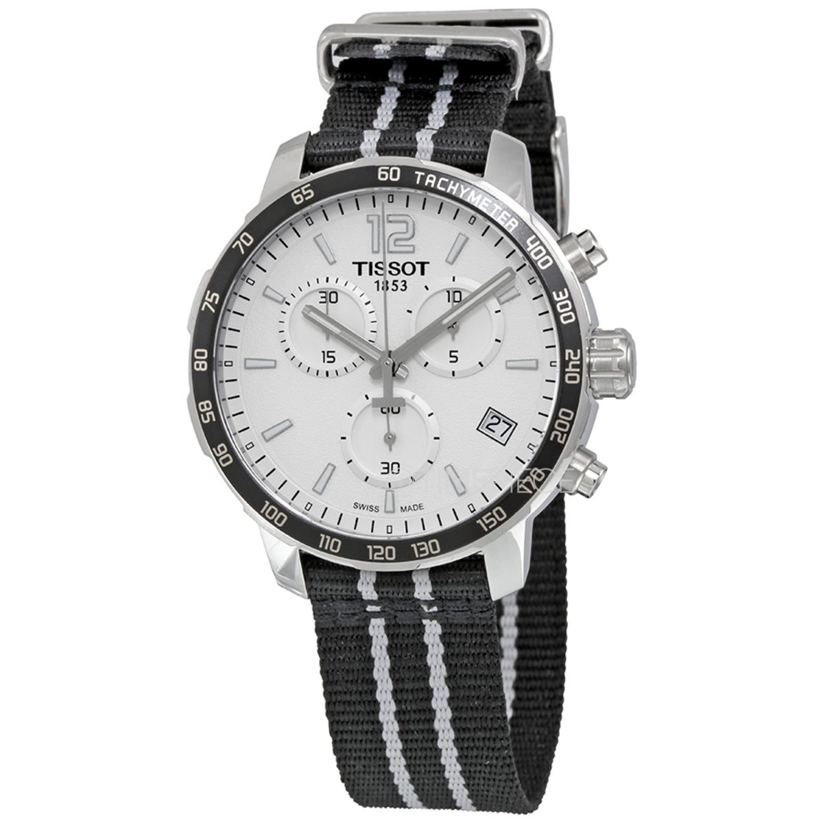  Shop Authentic Tissot Quickster Chronograph NBA San Antonio Spurs Edition White Dial Two Tone NATO Strap Watch for Men - T095.417.17.037.07 - Luxxuri