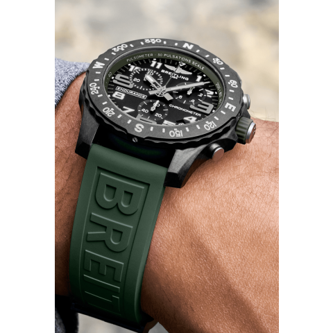  Shop Authentic Breitling Endurance Pro Black Dial Green Rubber Strap Watch for Men - X82310D31B1S1 - Luxxuri