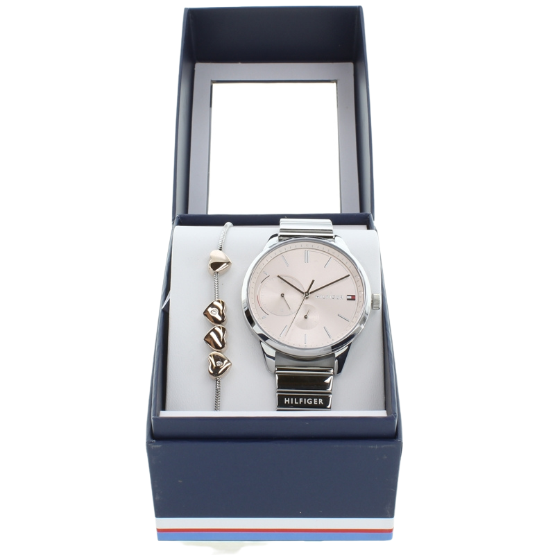  Shop Authentic Tommy Hilfiger Brooke Pink Dial Silver Steel Strap Watch for Women - 1782020 - Luxxuri
