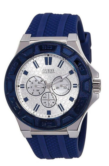  Shop Authentic Guess Force White Dial Blue Rubber Strap Watch For Men - W0674G4 - Luxxuri