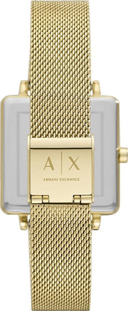  Shop Authentic Armani Exchange Lola Quartz Gold Dial Gold Mesh Strap Watch For Women - AX5801 - Luxxuri