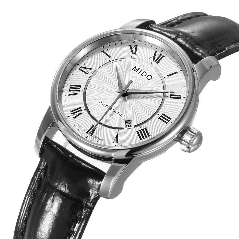  Shop Authentic Mido Baroncelli III Automatic Silver Dial Black Leather Strap Watch For Women - M7600.4.21.4 - Luxxuri