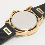  Shop Authentic Guess King Quartz Crystals Gold Dial Black Silicone Strap Watch For Men - GW0537G2 - Luxxuri