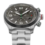  Shop Authentic Gucci G Timeless Chronograph Grey Dial Silver Steel Strap Watch For Men -  YA126238 - Luxxuri