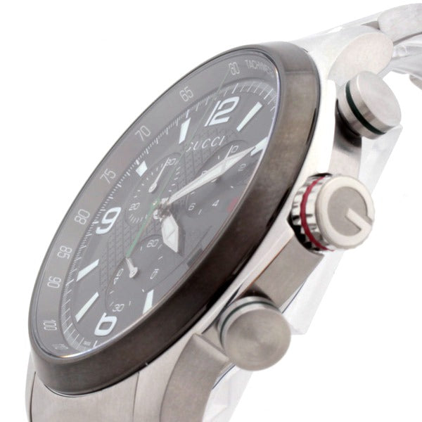  Shop Authentic Gucci G Timeless Chronograph Grey Dial Silver Steel Strap Watch For Men -  YA126238 - Luxxuri