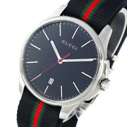  Shop Authentic Gucci G Timeless Analog Quartz Black Dial Black NATO Strap Watch For Men - YA126321 - Luxxuri