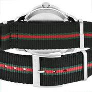 Shop Authentic Gucci G Timeless Analog Quartz Black Dial Black NATO Strap Watch For Men - YA126321 - Luxxuri
