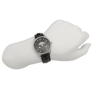  Shop Authentic Gucci G-Timeless Moonphase Black Dial Black Leather Strap Watch For Men - YA126327 - Luxxuri