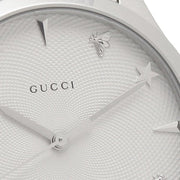  Shop Authentic Gucci G Timeless White Dial Silver Steel Strap Watch For Women - YA1264028A - Luxxuri