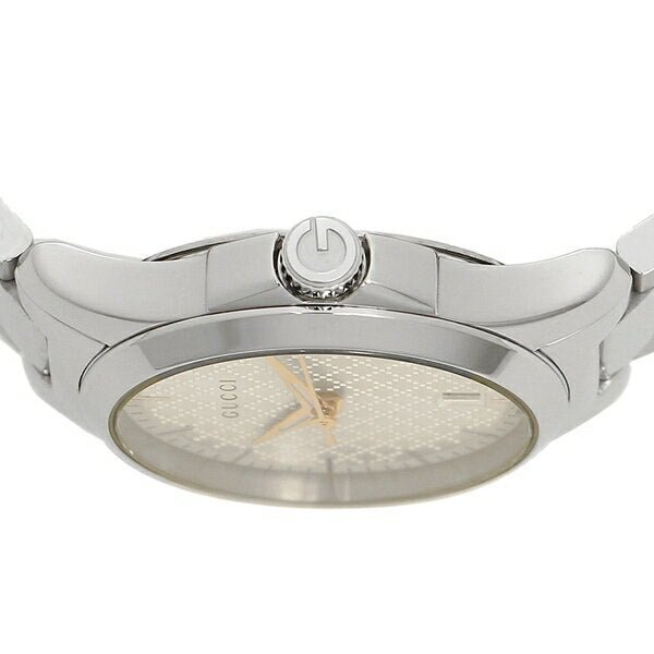  Shop Authentic Gucci G Timeless Quartz Champagne Dial 27mm Watch For Women - YA126593 - Luxxuri