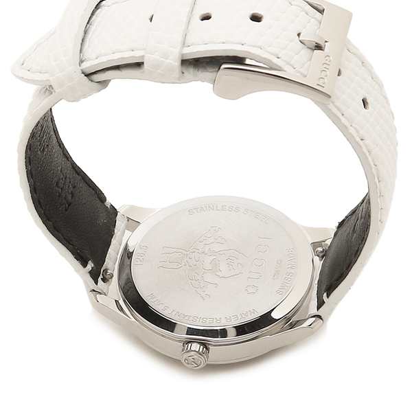  Shop Authentic Gucci G-Timeless Mother of Pearl White Dial White Leather Strap Watch For Women - YA126597 - Luxxuri
