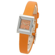  Shop Authentic Gucci G-Frame Square Mother of Pearl Orange Dial Orange Leather Strap Watch For Women - YA128532 - Luxxuri