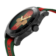  Shop Authentic Gucci Dive Green & Red Dial Green & Red Nylon Strap Watch For Men - YA136216 - Luxxuri