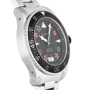  Shop Authentic Gucci Dive Quartz Black Dial Silver Steel Strap Watch For Men - YA136221 - Luxxuri