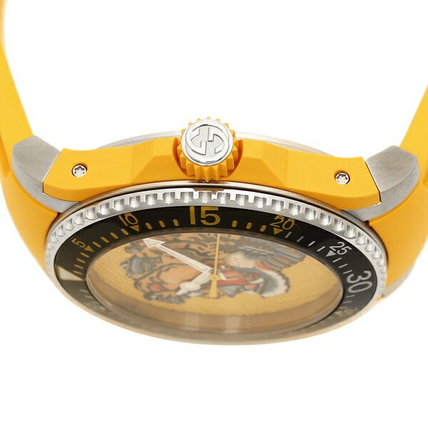  Shop Authentic Gucci Dive Tiger Yellow Dial Yellow Rubber Strap Watch For Men - YA136317 - Luxxuri