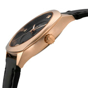  Shop Authentic Gucci GG2570 Quartz Black Dial Black Leather Strap Watch For Women - YA142509 - Luxxuri