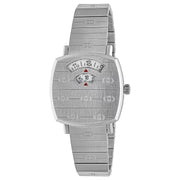  Shop Authentic Gucci Grip Quartz Silver Dial Silver Steel Strap Watch For Men - YA157501 - Luxxuri