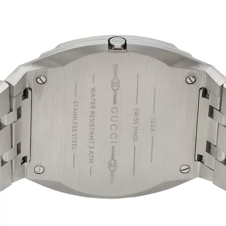  Shop Authentic Gucci 25H Quartz Pink Dial Silver Steel Strap Watch for Women - YA163410 - Luxxuri