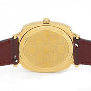  Shop Authentic Gucci Grip Quartz Yellow Gold Dial Maroon Leather Strap Watch For Women - YA157405 - Luxxuri