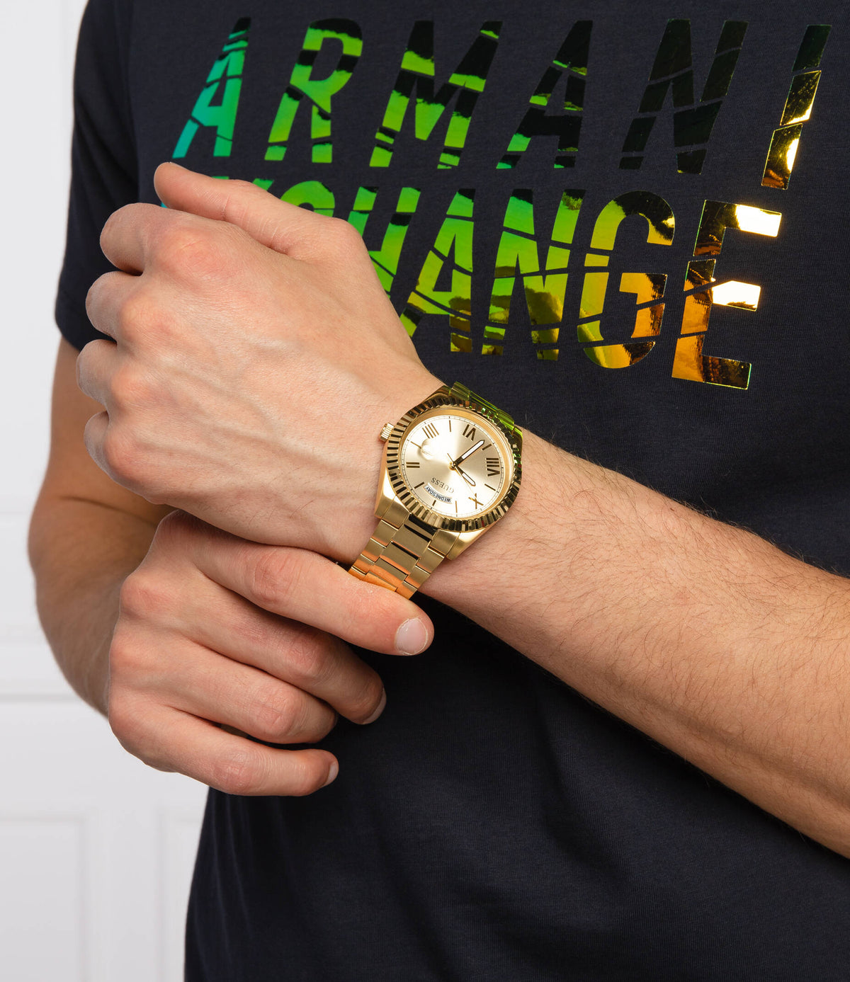  Shop Authentic Guess Connoisseur Gold Dial Gold Steel Strap Watch for Men - GW0265G2 - Luxxuri