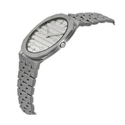  Shop Authentic Gucci 25H Quartz Silver Dial Silver Steel Strap Watch For Women - YA163402 - Luxxuri