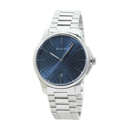  Shop Authentic Gucci G Timeless Blue Dial Silver Steel Strap Watch For Men - YA126316 - Luxxuri