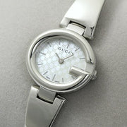  Shop Authentic Gucci Guccissima Quartz Silver Dial Silver Steel Strap Watch For Women - YA134511 - Luxxuri