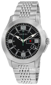  Shop Authentic Gucci G Timeless Black Dial Silver Steel Strap Watch For Men - YA126201 - Luxxuri