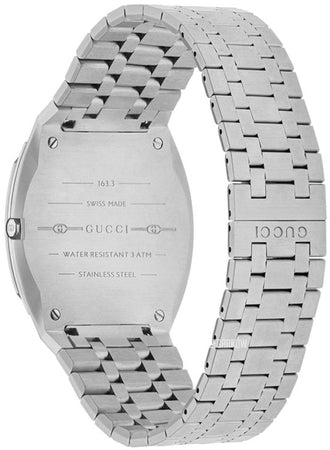  Shop Authentic Gucci 25H Quartz Blue Dial Silver Steel Strap Unisex Watch - YA163408 - Luxxuri