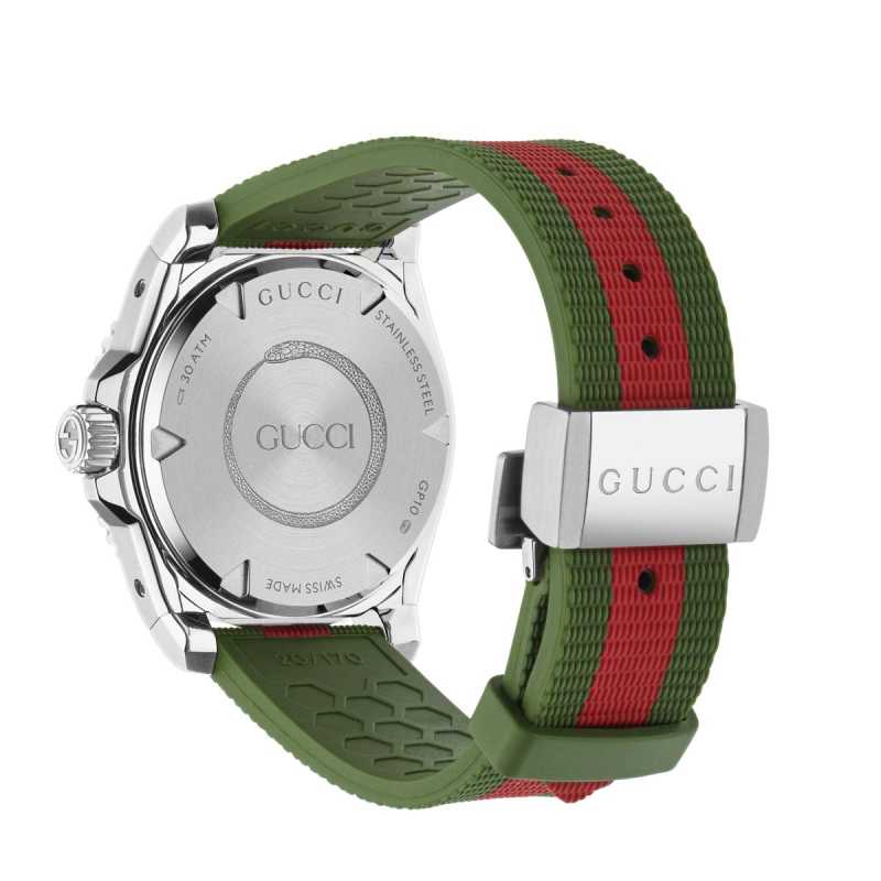  Shop Authentic Gucci Dive Automatic Black Dial Two Tone Rubber Strap Watch for Men - YA136349 - Luxxuri