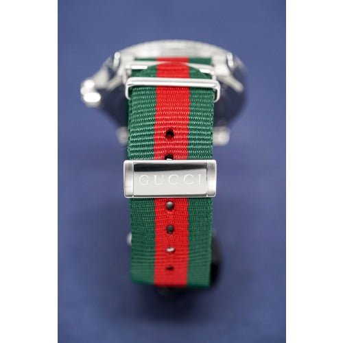  Shop Authentic Gucci Dive White Dial Red & Green Nylon Strap Watch For Men - YA136207 - Luxxuri
