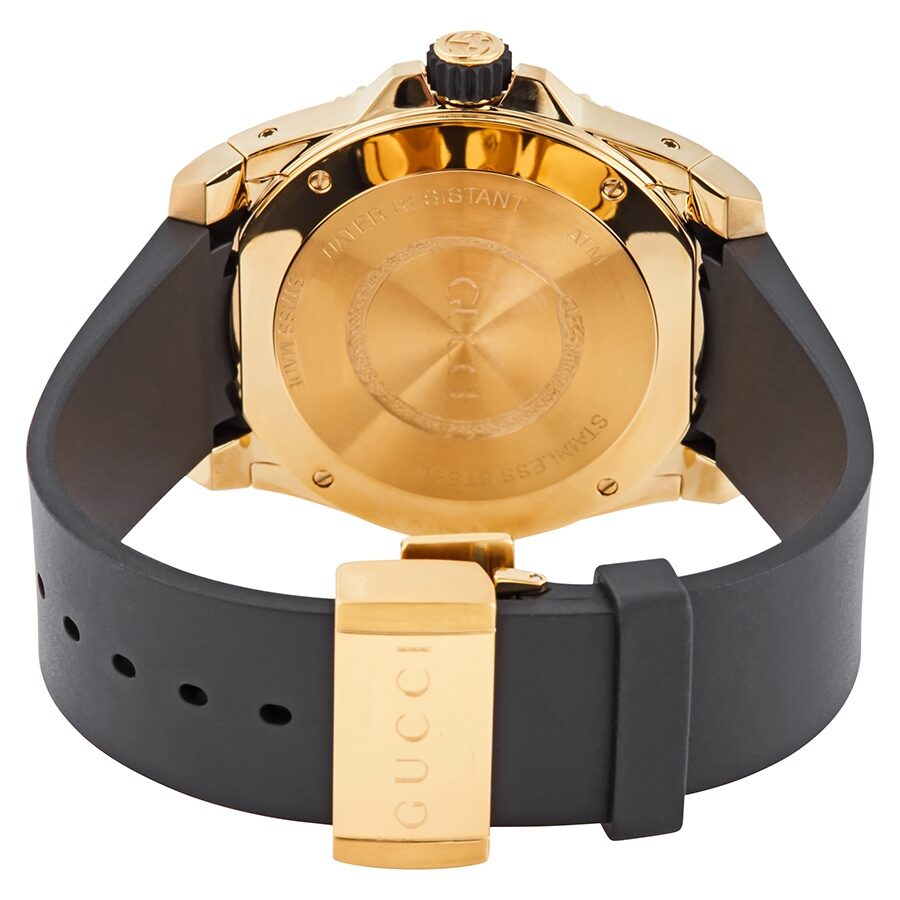  Shop Authentic Gucci Dive Quartz Black Dial Black Rubber Strap Watch For Men - YA136219 - Luxxuri