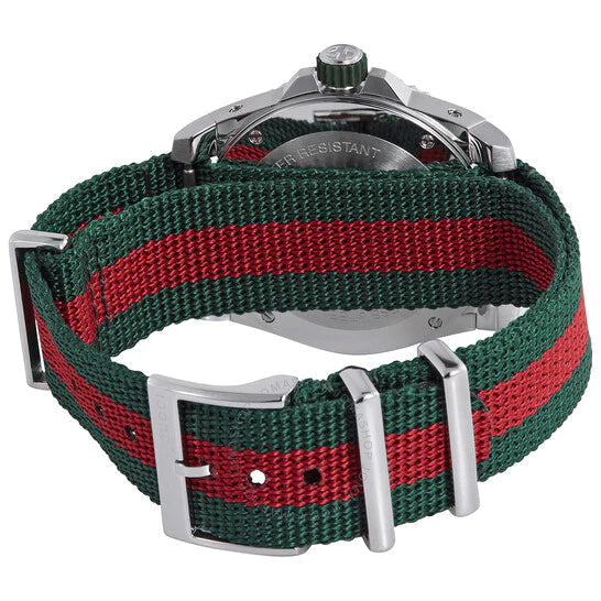  Shop Authentic Gucci Dive Quartz Green Dial Two Tone NATO Strap Watch For Men - YA136339 - Luxxuri