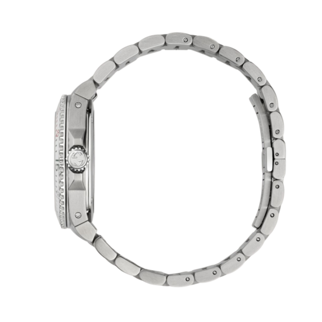  Shop Authentic Gucci Dive Quartz White Dial Silver Steel Strap Watch For Men - YA136336 - Luxxuri