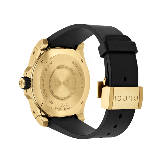  Shop Authentic Gucci Dive Quartz Black Dial Black Rubber Strap Watch For Men - YA136219 - Luxxuri