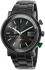  Shop Authentic Gucci G Chrono Black Dial Black Steel Strap Watch For Men - YA101331 - Luxxuri
