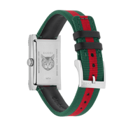  Shop Authentic Gucci G-Frame Mother of Pearl Dial Two Tone Nylon Strap Watch For Women - YA147404 - Luxxuri