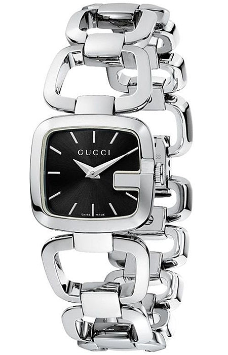  Shop Authentic Gucci G Gucci Black Dial Silver Steel Strap Watch For Women - YA125510 - Luxxuri