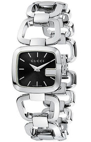  Shop Authentic Gucci G Gucci Black Dial Silver Steel Strap Watch For Women - YA125510 - Luxxuri