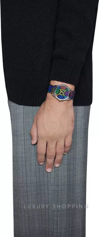  Shop Authentic Gucci G Timeless Quartz Black Dial Black Leather Strap Watch For Women - YA1264146 - Luxxuri