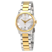  Shop Authentic Gucci G Timeless Silver Dial Two Tone Steel Strap Watch For Women - YA126563 - Luxxuri