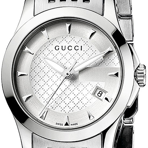  Shop Authentic Gucci G Timeless Silver Dial Silver Steel Strap Watch For Women - YA126501 - Luxxuri