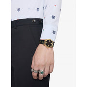  Shop Authentic Gucci G Timeless Bee Motif Black Dial Black Leather Strap Watch For Women - YA1264055 - Luxxuri