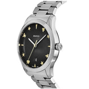  Shop Authentic Gucci G Timeless Black Dial Silver Steel Strap Watch For Women - YA1264029A - Luxxuri