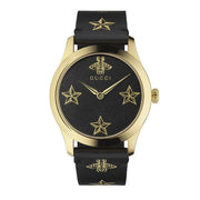  Shop Authentic Gucci G Timeless Bee Motif Black Dial Black Leather Strap Watch For Women - YA1264055 - Luxxuri