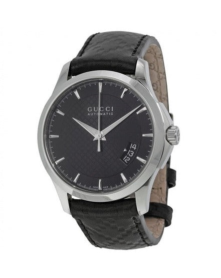  Shop Authentic Gucci G Timeless Quartz Black Dial Black Leather Strap Watch for Men - YA126413 - Luxxuri