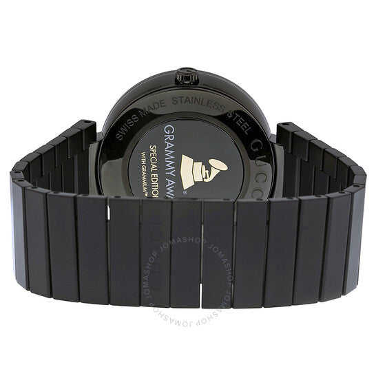  Shop Authentic Gucci Interlocking Grammy XL Gold Dial Black Steel Strap Watch for Men - YA133209 - Luxxuri